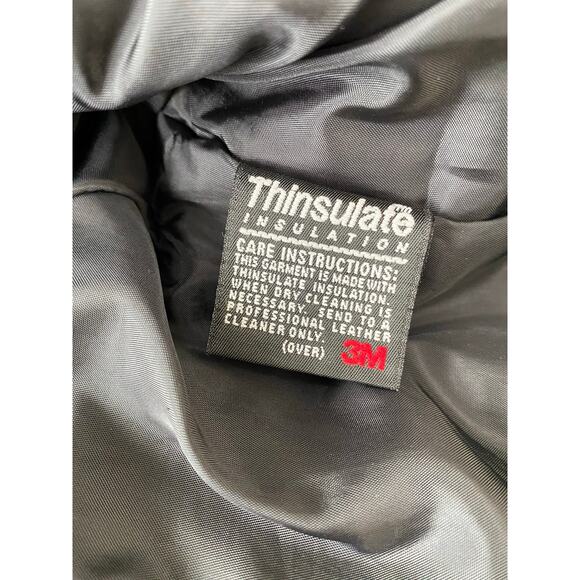 San Diego Leather Factory Men's 46 Black Leather Insulated Bomber Flight Jacket - Picture 7 of 11